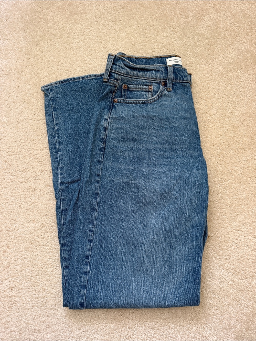 Abercrombie & Fitch Classic Straight-Leg Blue Denim Jeans